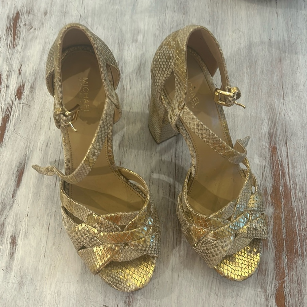 Michael Kors gold heels